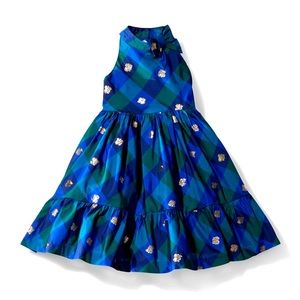 Blue and Green Plaid Holiday Dress